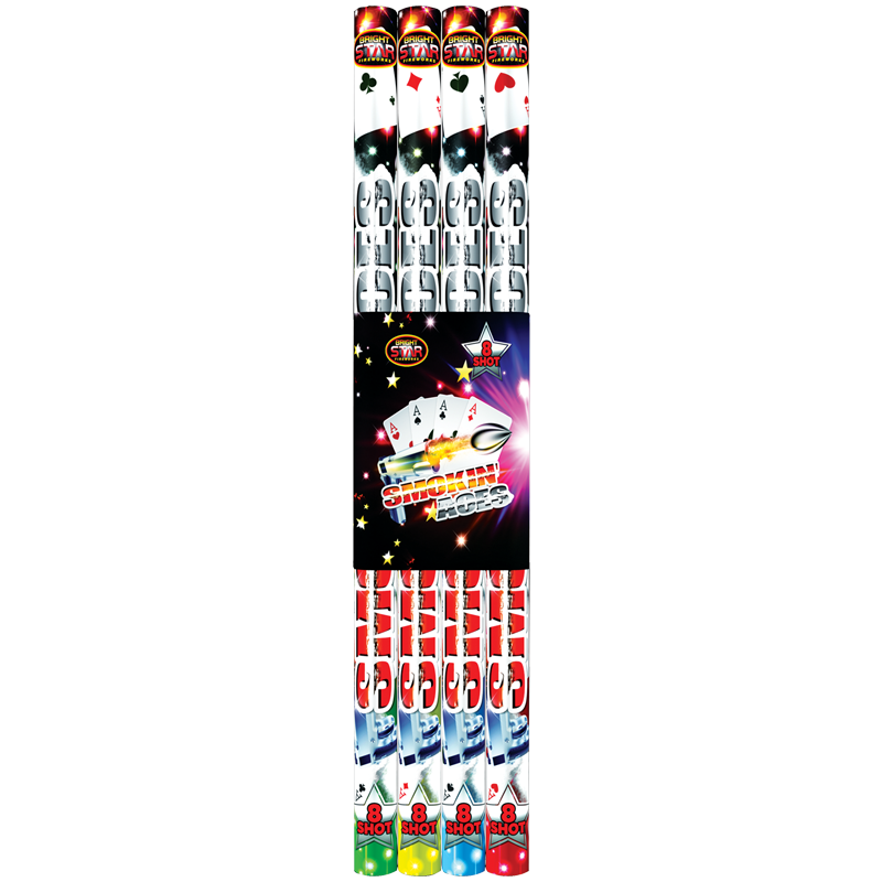 Smokin Aces – 8 Shot Roman Candles (4 Pack)