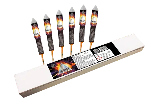 Insanity – 13g Garden Rockets (6 Pack)