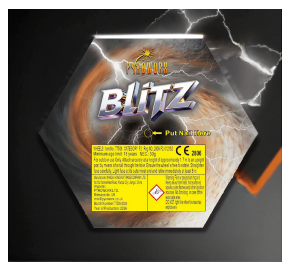 Blitz – 6 Motor Catherine Wheel