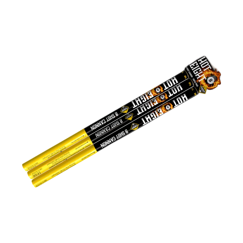 Hot 8 – 8 Shot 30mm Roman Candles (3 Pack)