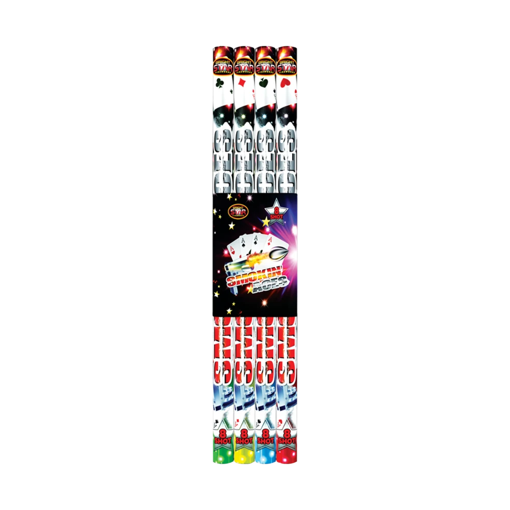 Smokin Aces – 8 Shot Roman Candles (4 Pack)
